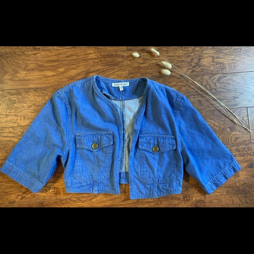 Vintage denim half jacket